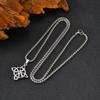 Collana Nodo Celtico Vnox per Uomo Ragazzo, Ciondolo Triquetra in Acciaio Inossidabile con Catena a Scatola Gioielli Amore Eterno Regali per Padre