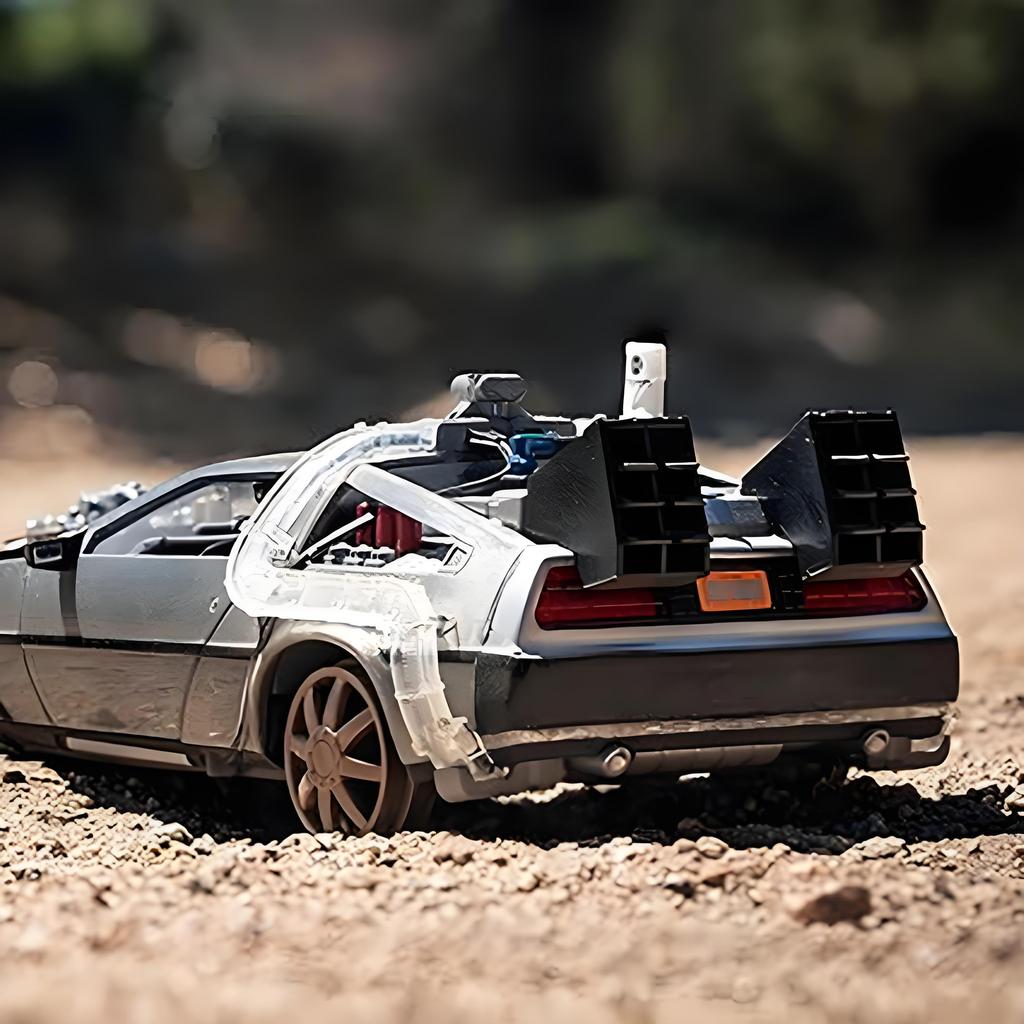 JADA 1:24 delorean back to the future DMC-12 Alloy Car Diecasts & Toy Vehicles Car Model Miniature Scale Model Car For Children