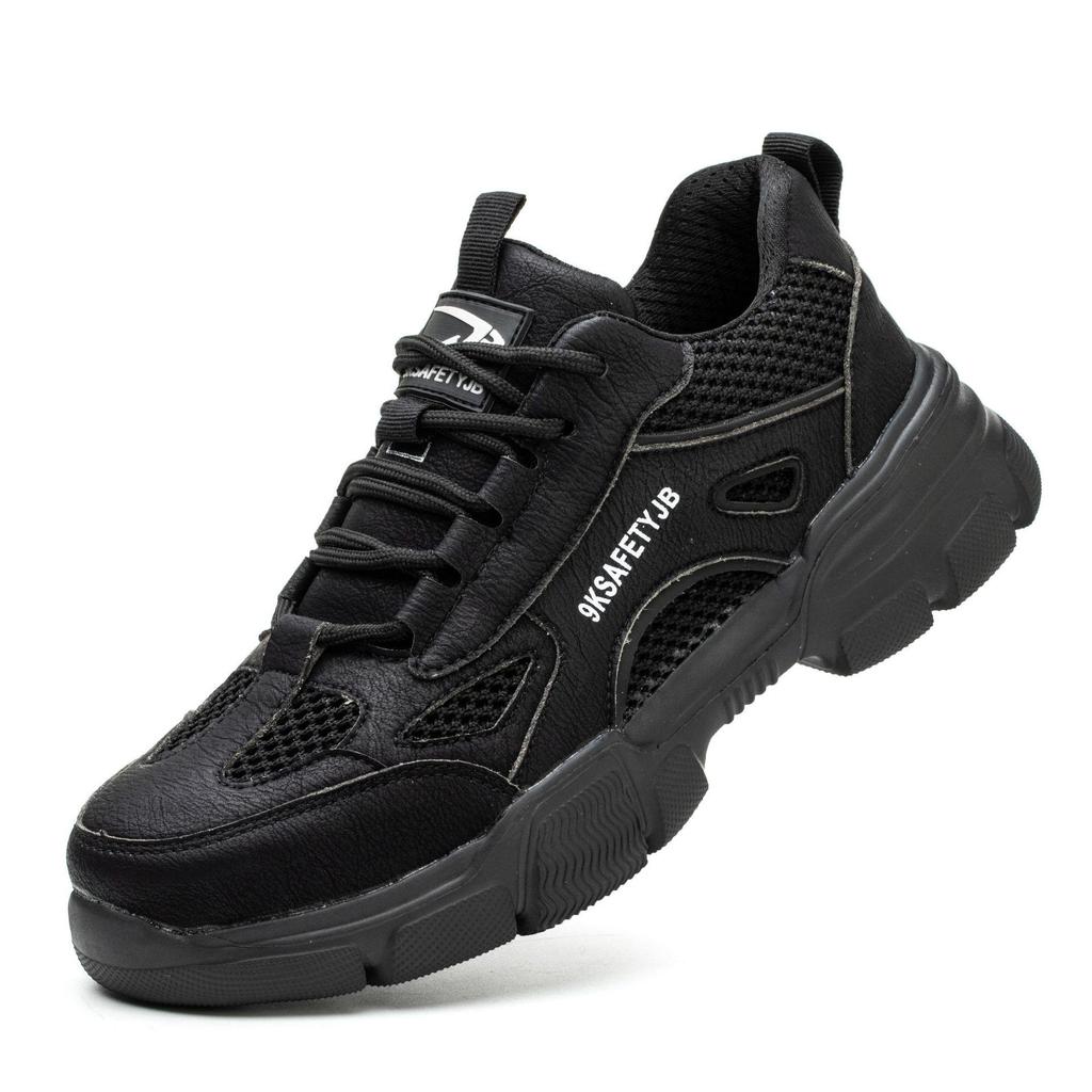Men's Lightweight Steel Toe Safety Shoes - Breathable & Protective for Summer