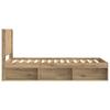 Bed Frame with Storage Space and Headboard Artisan Oak