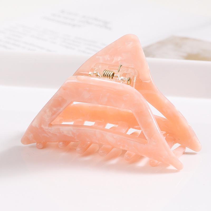 Korean-Style Trendy Hair Accessories: Simple Triangular Acetate Claw Clip for Women