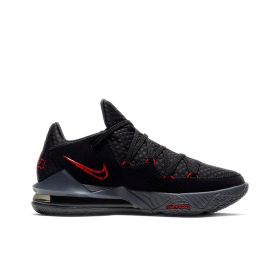 Nike Lebron 17 Low EP Bred Men Sneakers Black University-Red Dark-Grey CD5006-001