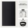 Magnetic Foldable Linen Bath Curtain Waterproof for Walk-In Shower - No Included Adjustable Rod