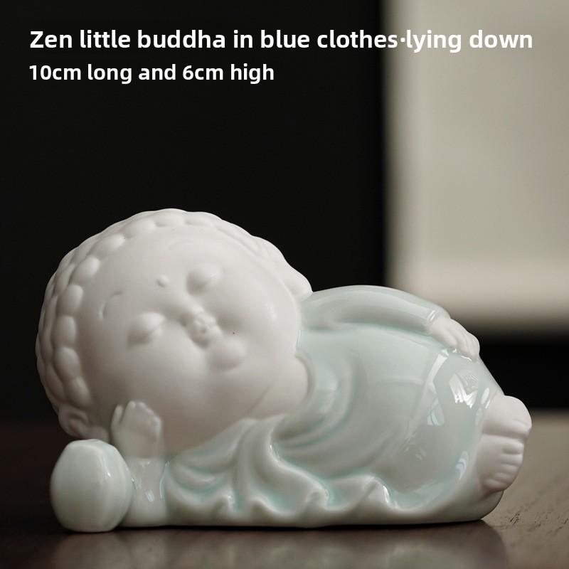 Zen Tathagata Ceramic Aromatherapy Burner Ornament Household Indoor Tea Pet Tea Table Buddha Statue Incense Burner