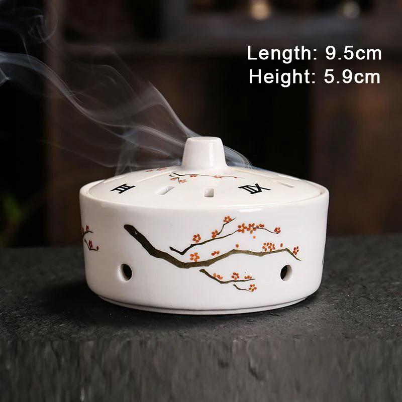 Persimmon Shaped Incense Burner, Ceramic Aromatherapy Burner, Small Incense Insertion, Home Indoor Tea Room Decoration, 1Pc