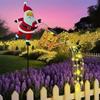 Christmas Santa Solar Kettle Lights Solar Watering Can Lights Solar Santa Claus Kettle Lights Kettle Ground Lamp Outdoor Decor
