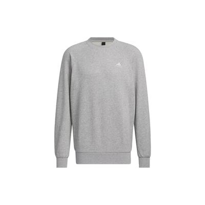 All Szn Oversized Sweatshirt Solid Color Letter Logo Embroidery Detail Sports Crew Neck Pullover Men Sweatshirt Medium-Gray IX6821