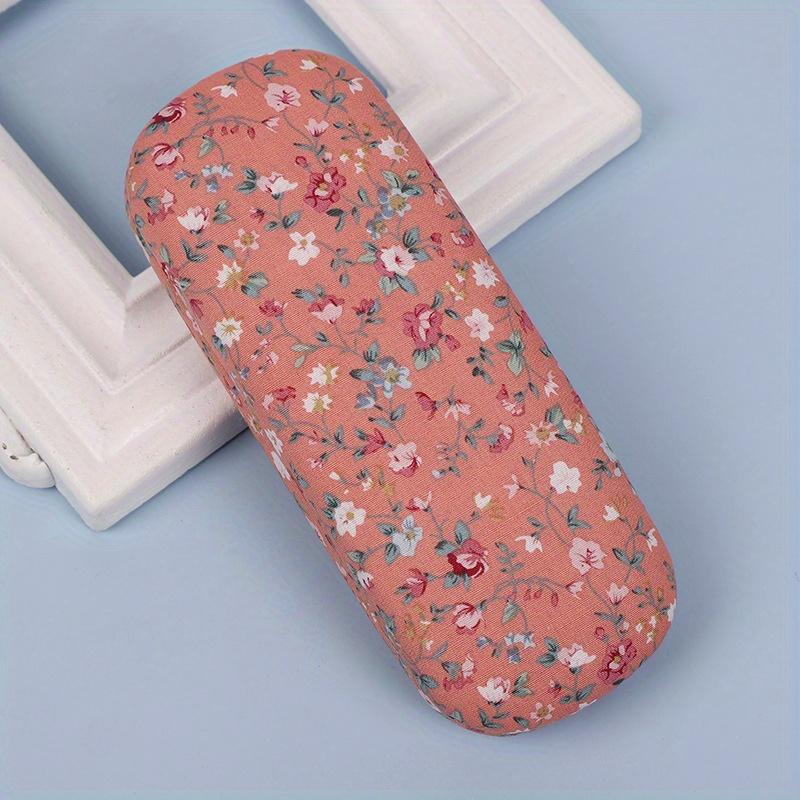 

Футляр для очков в стиле ретро с цветочным принтом, тканевая коробка для очков для чтения, жесткий протектор для очков, женский футляр для хранения оптических очков мандариновый