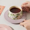 Original Retro Coffee Cup, Fragrant Bow Cup and Saucer Gift Set, Ceramic High-value Korean Ins Small.