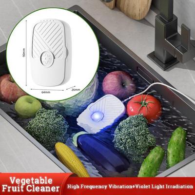 1PC Mini lavadora de frutas y verduras con USB, herramienta limpiadora de residuos de pesticidas con luz violeta y vibración de alta frecuencia WBL