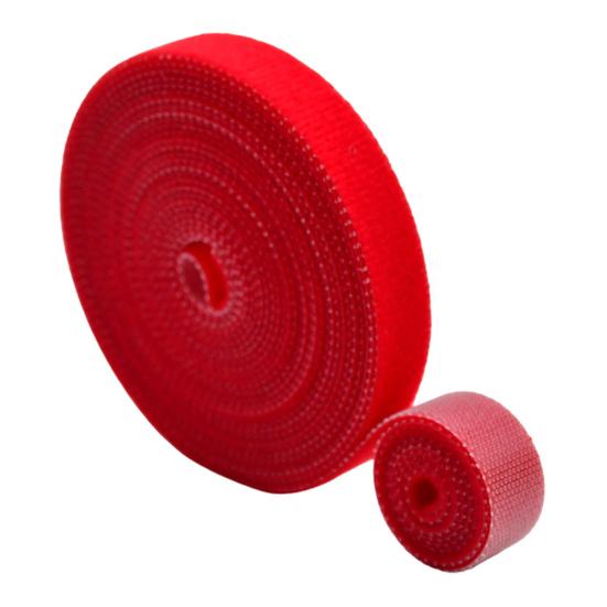 

16,4 фута Подвязка для растений Садовая лента Многоразовая застежка-липучка Двусторонняя подвязка для поддержки растений для вьющихся растений Организация кабелей 5 m красный