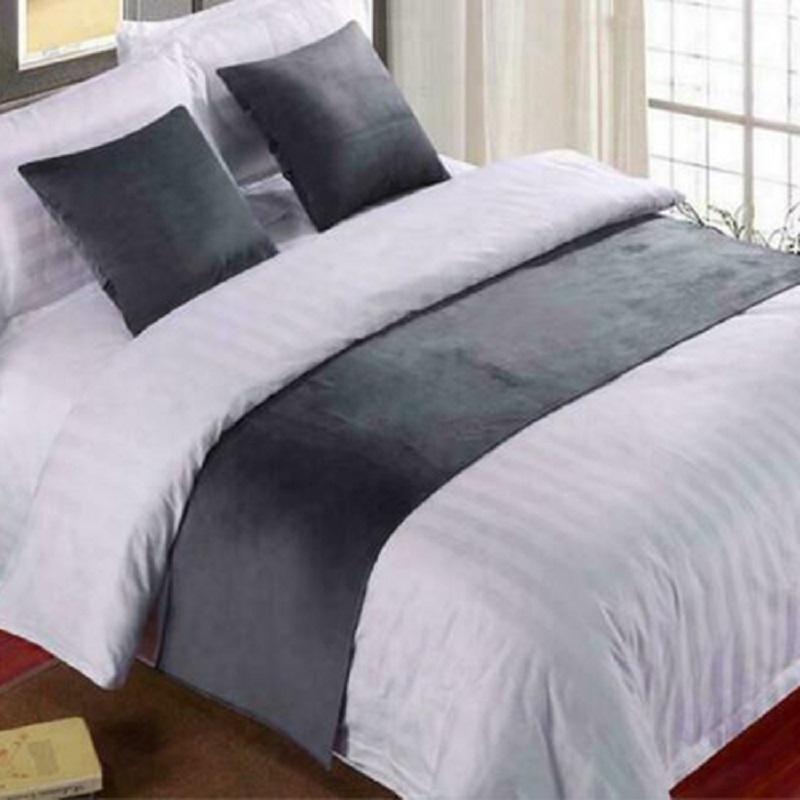 European Style Luxury Velvet Bed Runner Throw Home Hotel Decoration Bed Flag Wedding Bedroom Bed Tail Towel Pillowcase