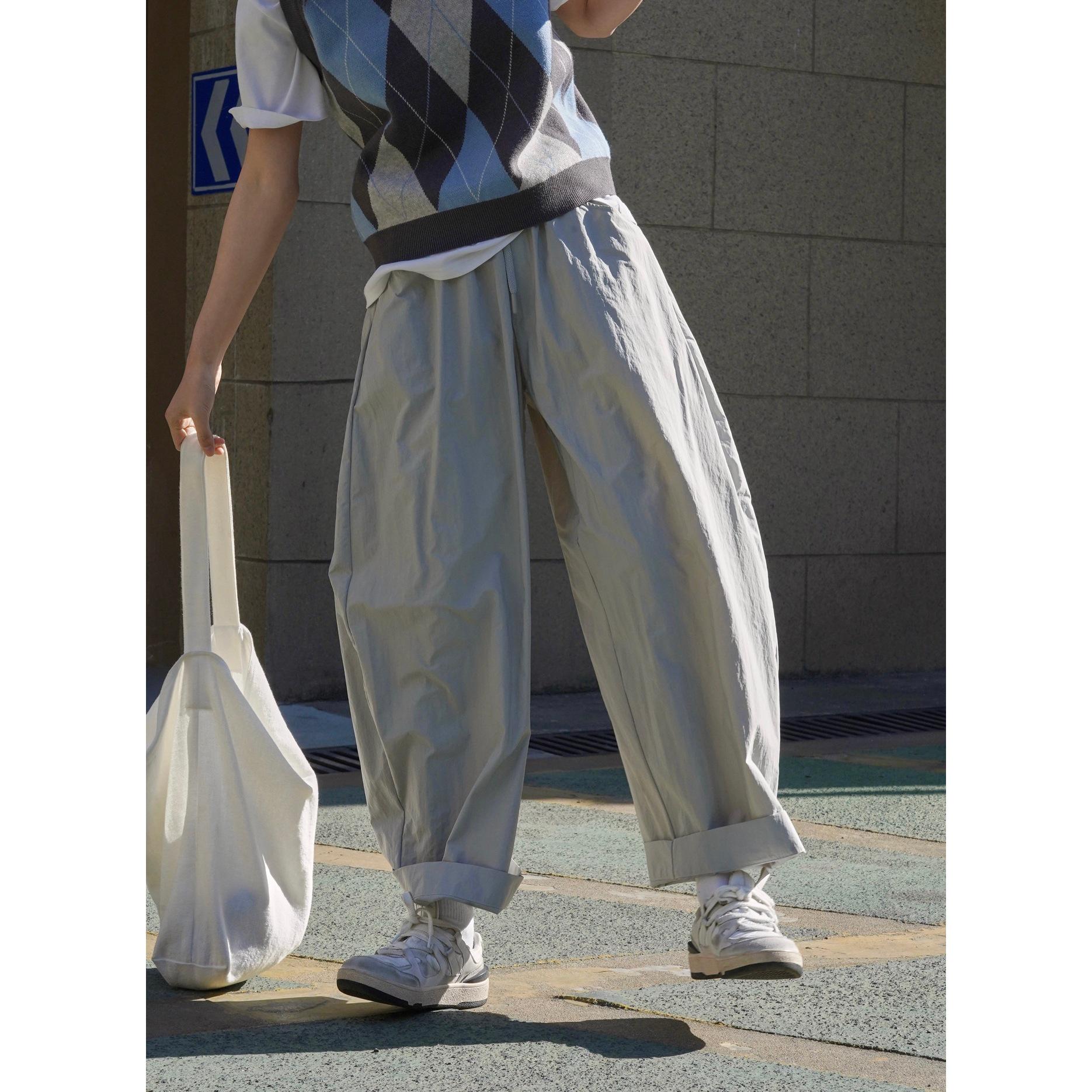 

Летние брюки-кюлоты Louvre в японском стиле - Легкие, дышащие, слим-силуэт для женщин Small серый