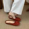 Gentle evening wind pig's trotters split-toe shoes women's 2025 summer new suede Korean version soft sole light mouth half slippers