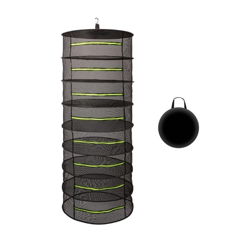 Foldable Ventilated Mesh Organiser With Hanging Hook Rustproof Nylon Designs Rack For Camping Home Storage Solution