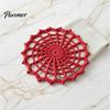 Decorative Gothic Yarn Coasters Spider Web Crochet Coaster, Handmade Knitted Drink Mat, Aesthetic Table Boho Style Dining Mats Protection Mats,