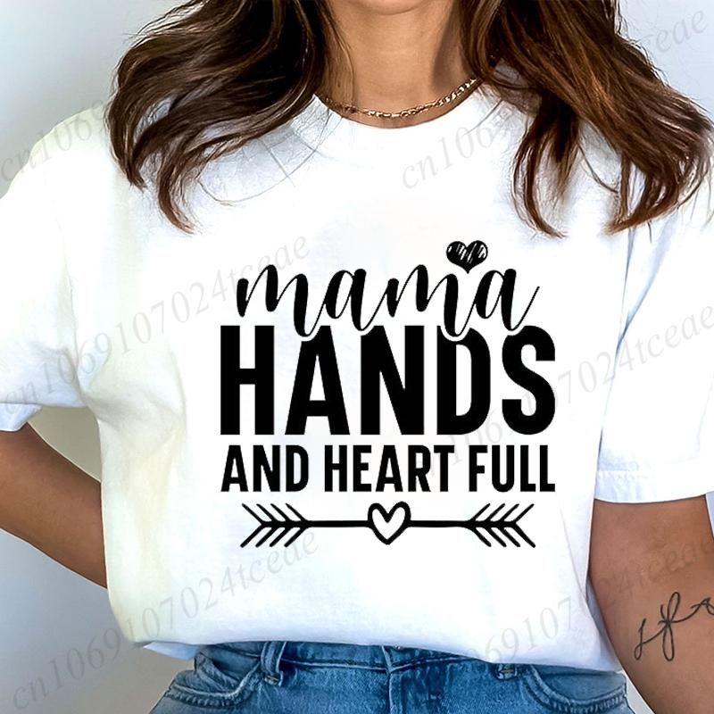 Women Fashion T Shirt Mom Life Print Funny Tops Womens Casual TShirt Tops blessed mama Tee mom of boys Aesthetic Mom Clothes S