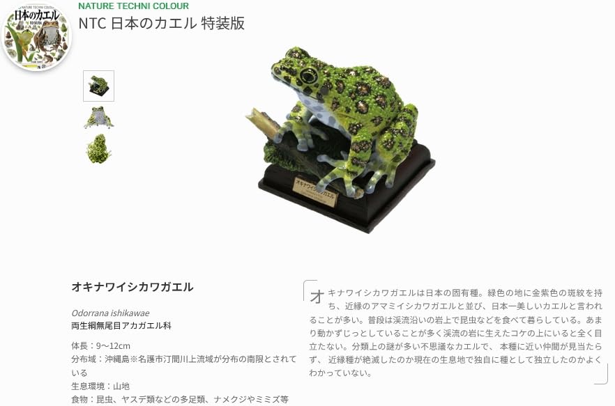 Grenouilles Japonaises Technicolor Nature Édition Spéciale Grenouille Isikawa d'Okinawa Jouet Capsule Gachagacha