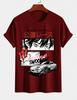 Unisexs Pure Cotton Solid Color Tshirt Street Racing Japanese Unisexga Jdm Sports Car Print Crew Neck Short Sleeve Street Casual Top