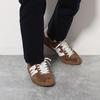 MOBUS Men's Suede and Genuine Leather Sneakers, Sport, Casual, Walking, Commuting, School, Travel, Current Model, BERLIN SD (BURNED UMBER/WHITE, Size