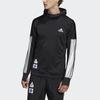 Adidas Running Series Space Splicing Design Pullover Hoodie Men Sports Tops Black GK6996