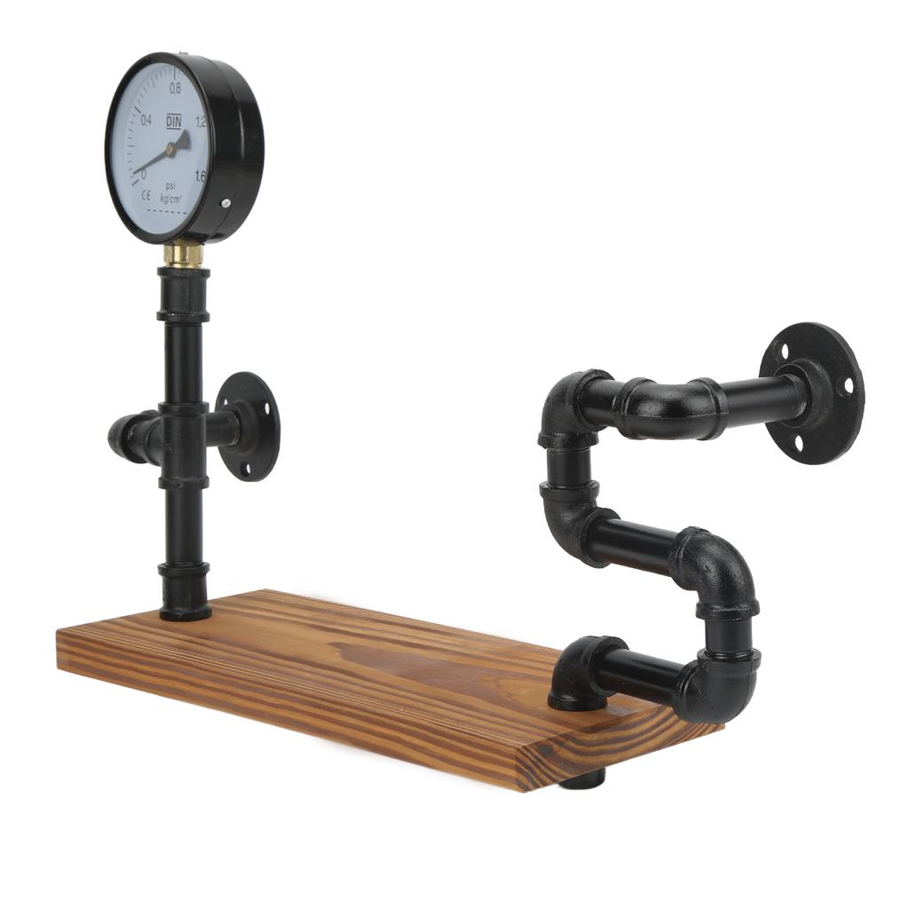 Wrought Iron Wall Shelf Space Saving Retro Industrial Style Wall Hanging Water Pipe Storage Rack