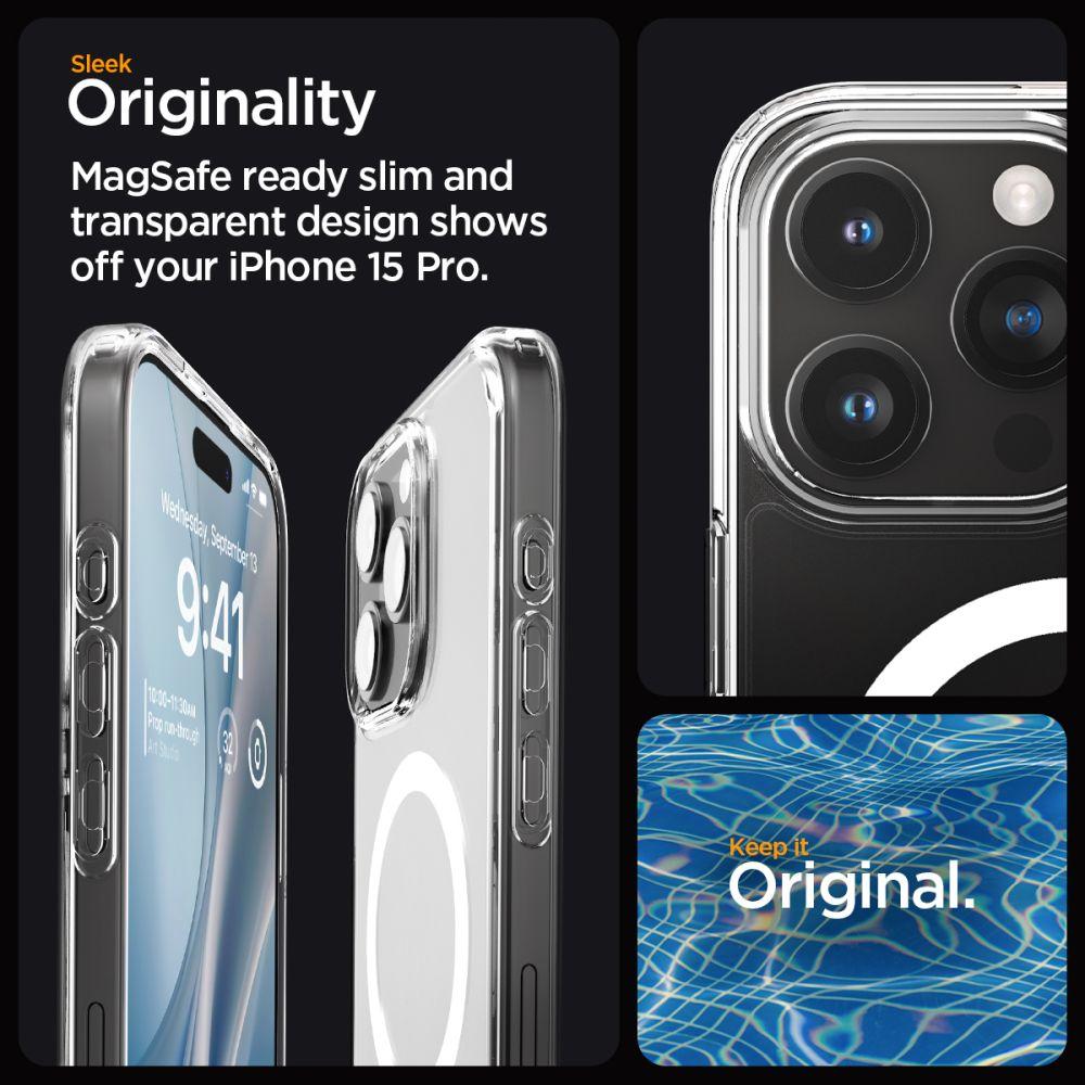 Spigen Ultra Hybrid Mag Magsafe Iphone 15 Pro Frost Clear