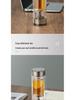 Exquisite Men's Double-Layer Titanium Insulated Tea and Water Separation Cup – Thickened, Anti-Scald, Luxury Gift