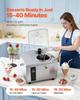 Commercial Hard Ice Cream Machine, 500W 5L Per Hour, Gelato Hard Serve Ice Cream Maker with 2.8L 304 Stainless Steel Cylinder, Auto Clean LED Panel