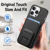 C1-11 for iPhone 16 Pro Max Case Card Holder Carbon Fiber Texture Leather Coated TPU Phone Cover