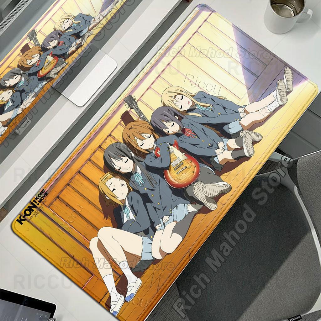 Cute Anime Girls Mouse Pads K-ON Large Gaming Aesthetics Carpet Office Computer Keyboard Nonslip Rug PC Cabinet XXL LockEdge Mat