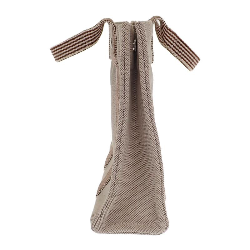 HERMES   Tote Bag beige/Brown canvas Women