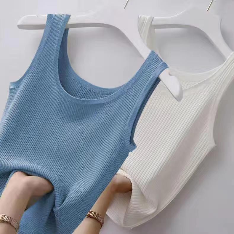 Vest Women Slim Outer Wear Inner Layering Bottomed Sleeveless Shirt Thin