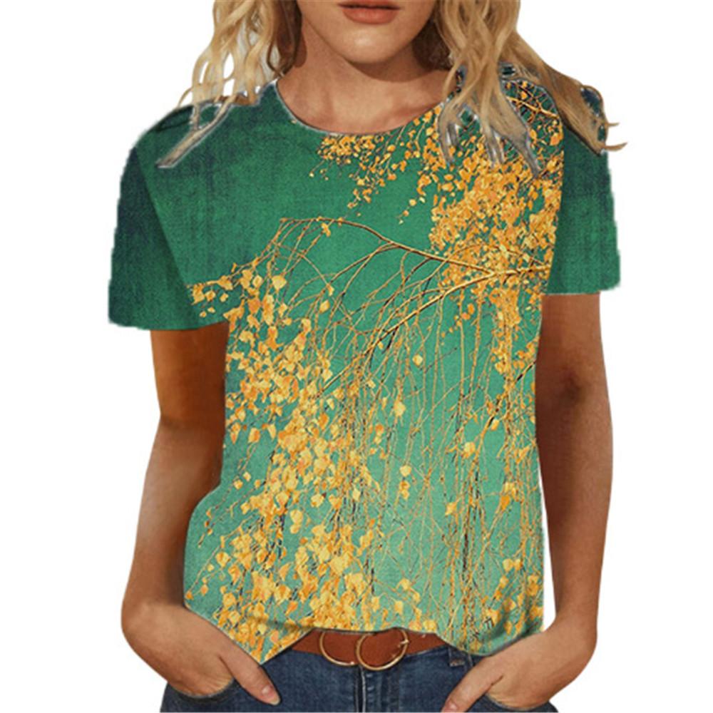 

Модная летняя повседневная сексуальная футболка в стиле хип-хоп с круглым воротником, легкая тонкая женская футболка с 3D принтом, с коротким рукавом, персонализированная элегантная женская одежда 2XL