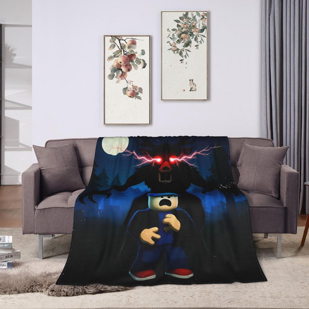 Strašidelný jelen 99 nocí Halloween Hráč v lese Novinka Obývací pokoj Flanelové přehoz na postel Potah na rozkládací pohovku