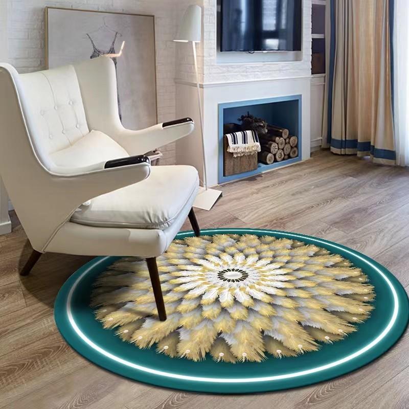 Large Area Living Room Round Rugs Home Bedroom Decor Bedside Carpet Simple Room Decoration Rug Study Cloakroom Carpets Washable
