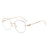 New anti-blue light, girls' trend fashion flat glasses, oval face frame fashion sunglasses sunglasses