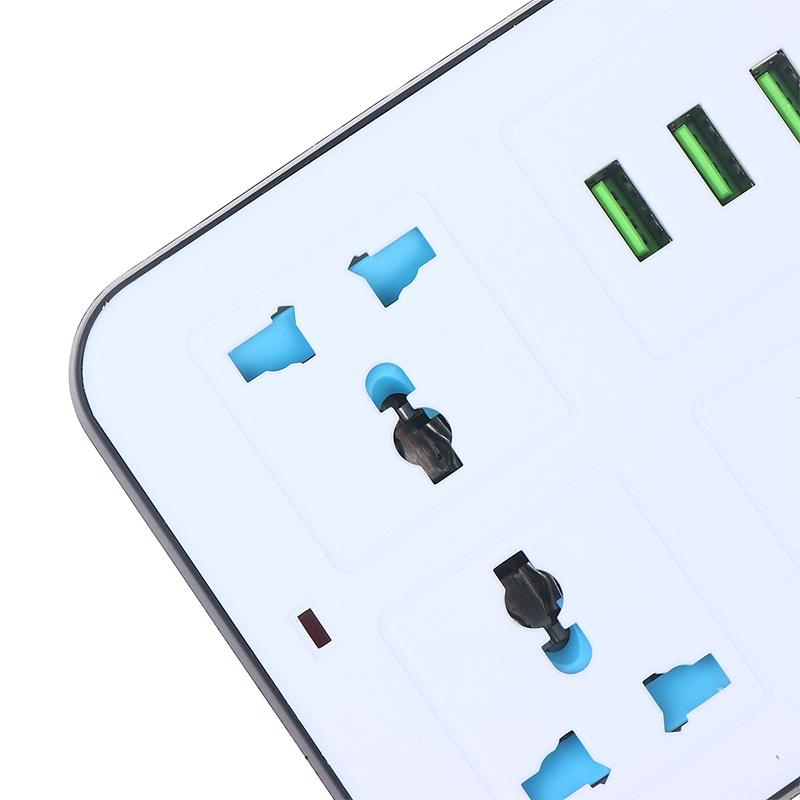 AB Fişli 2/3 Pinli Priz 1 Tip-C 3 USB Portlu 4 Yollu AC Priz 2/3/5M Uzatma Priz Şarj Edebilir Elektrik Priz