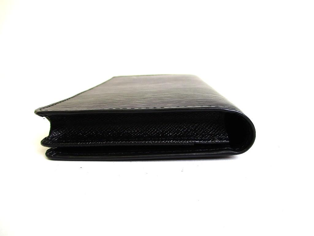 Authentic LOUIS VUITTON Epi Black Leather Flap Bill Wallet Porte Credit #b277  Open box