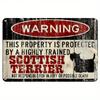 Funny Dog Warning Sign Vintage Tin Wall Art Retro Metal Decor 8x12 Inch Home Bar Garage Man Cave