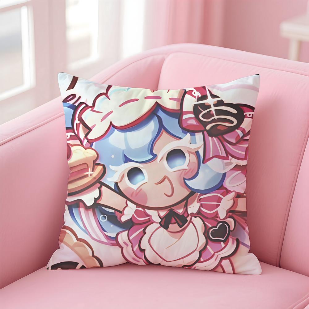C-Cookie Run K-Kingdom Cushion Cover Home & Car Multi-Scene Pillow Cover - Reversible, Soft & Durable for Daily Use