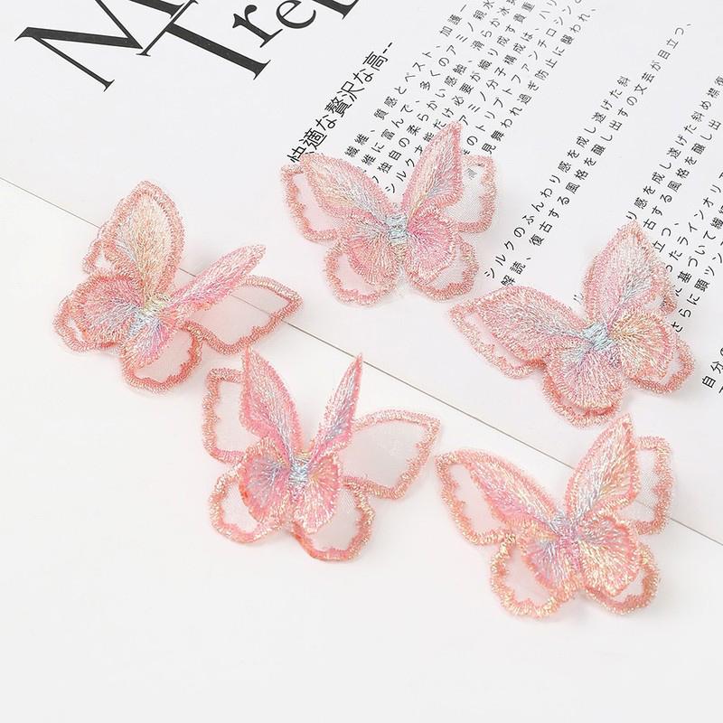 10PCs Artificial Flowers Butterfly Fake Flowers Gifts Wedding Decoration For Home Room Decor DIY Crafts Hair Brooch Accessories