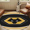 1PC Rug Wolves Football Club Emblem Round Mat Home Decor, Chair Rug For livingroom,Bedroom, Doormat Home Decor Birthday Gift Christmas Gifts