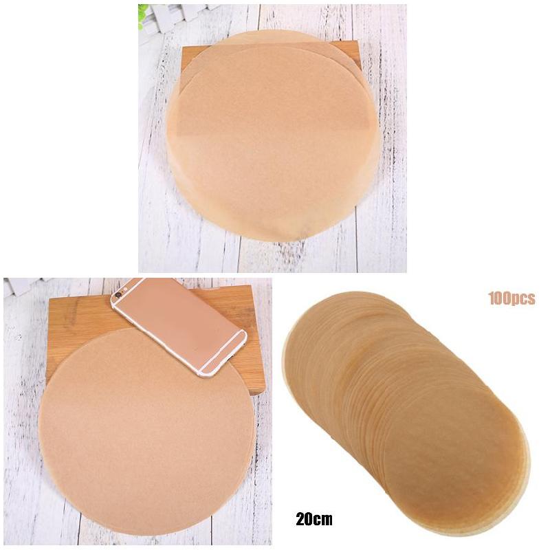 100pcs Air Fryer Liners 10 Inches Perforated Parchment Steaming Papers Non-stick Steamer Mat