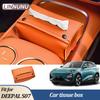 Linnunu Fit for Deepal S07 L07 Sl03 Car Tissue Box Bag Hanging Tissue Box Car Interior Tissue Storage Bag Box with Car Same Color Tissue Box Set Car