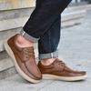Men's Genuine Leather Casual Shoes Business Casual Shoes Comfortable Soft Sole Anti Slip Lazy Driving Shoes