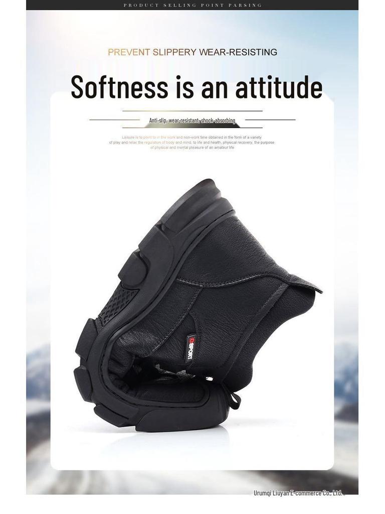 Men's Cold-Resistant High-Top Cotton Snow Boots – New Winter Style, Plus Velvet Warm, Non-Slip Casual Design