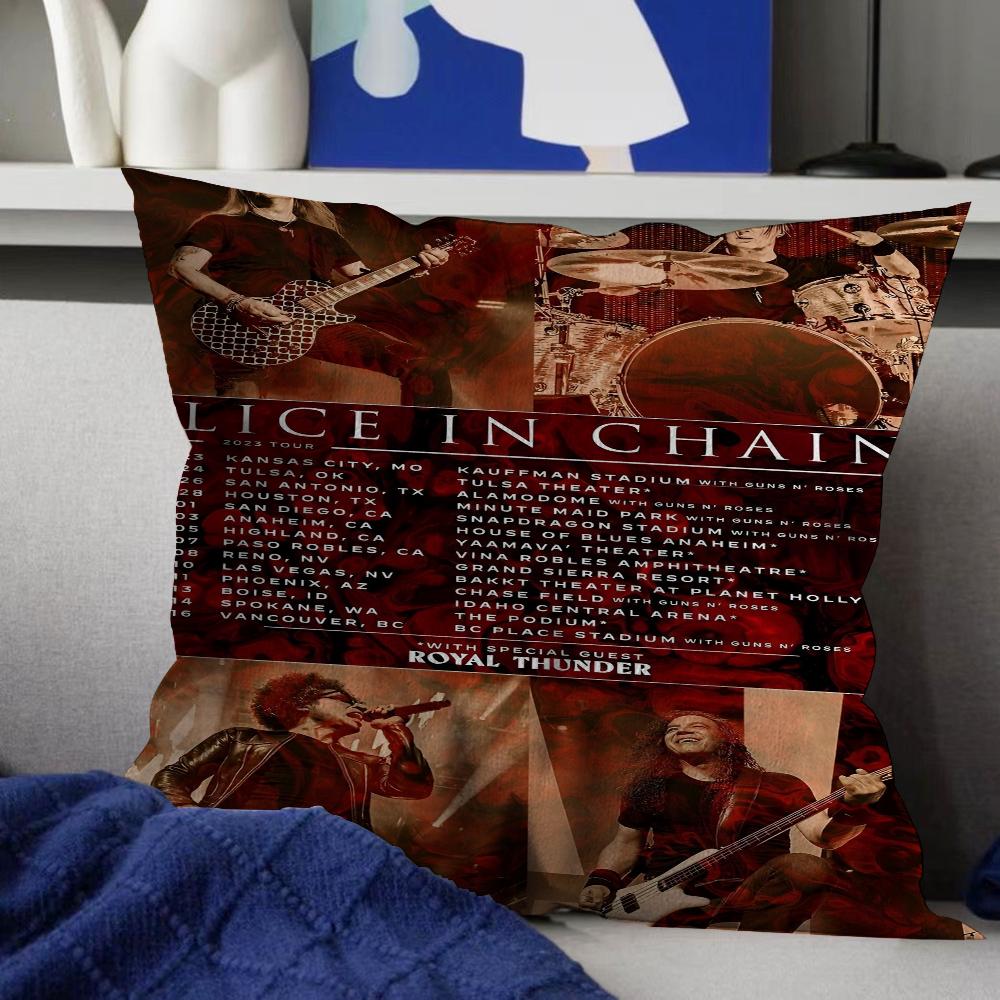 Alice In Chains Pillow Cover for Bedroom Room and Living Room Sofa Decorative Cushion Cover