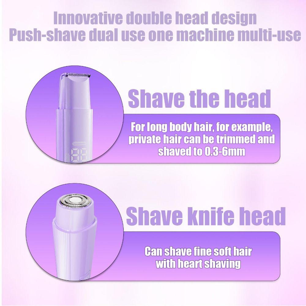 LED Display Women Hair Trimmer Rechargeable Full Body Hair Removal  Private Area