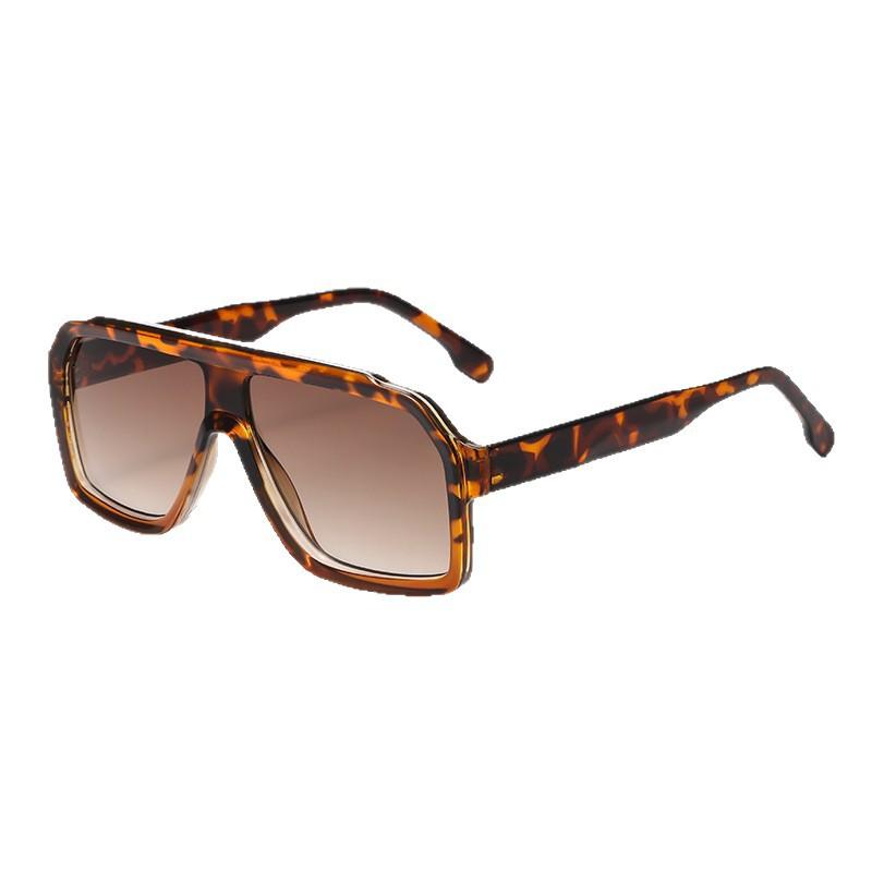 Fashion box retro men's toad glasses European and American catwalk light luxury sunglasses ins Internet celebrity sunglasses trend